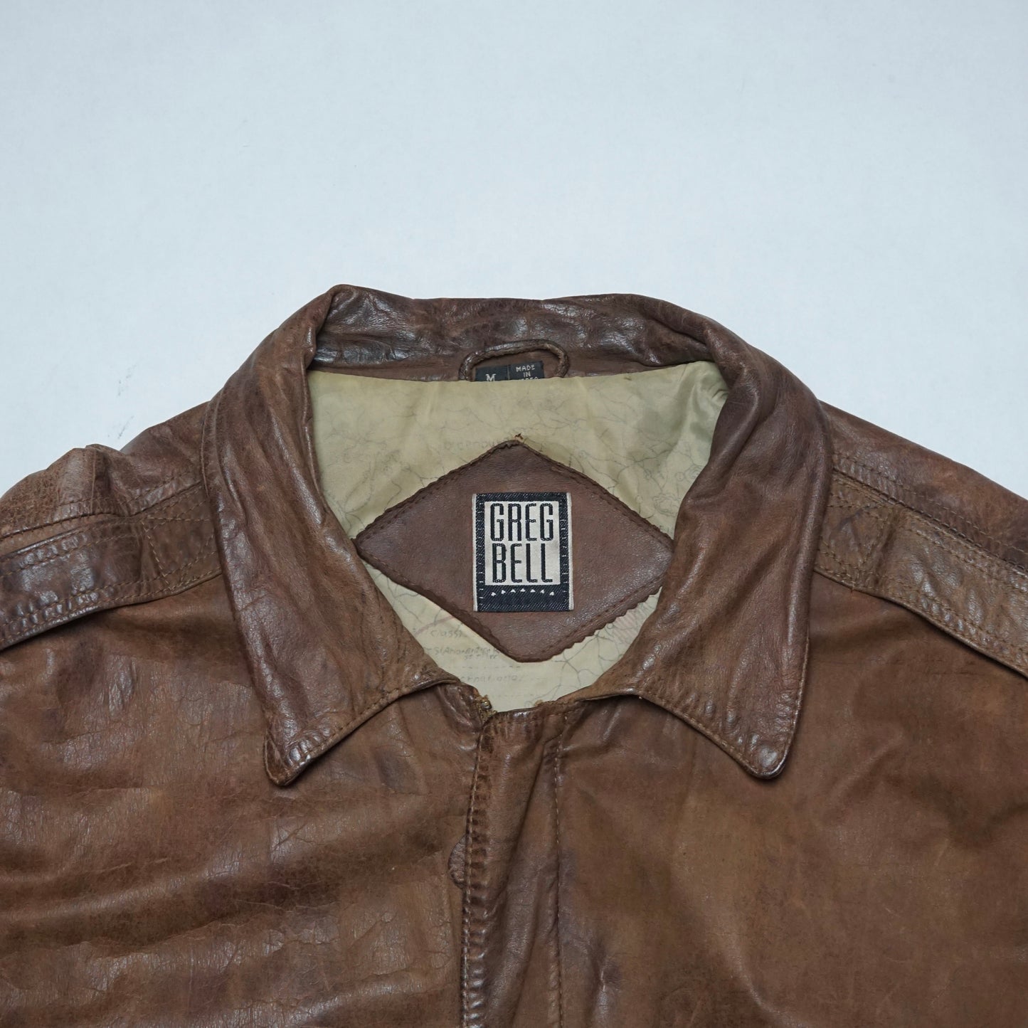 1980s Flight Leather Jacket "Brown" Size: L/XL