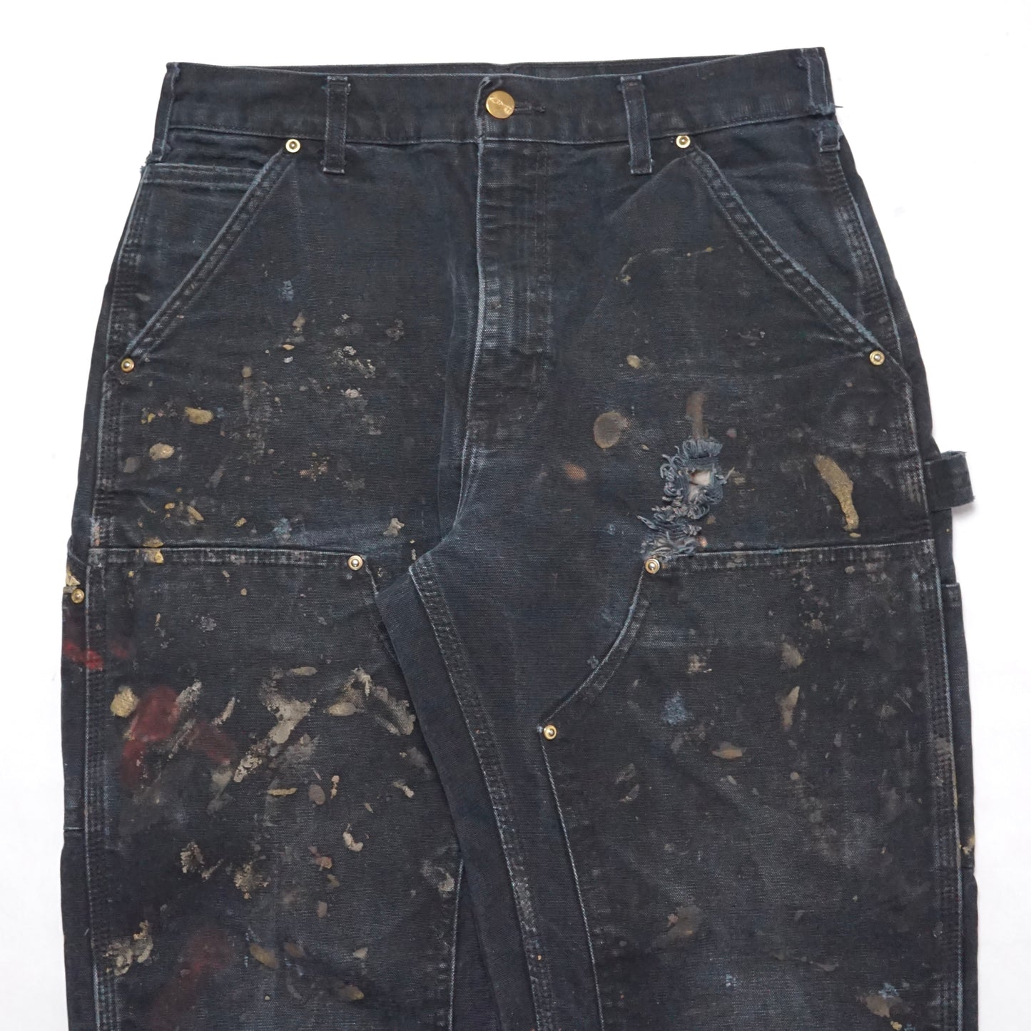 1990s Carhartt Double Knee "Paint Splatter" Size: 30W/30L