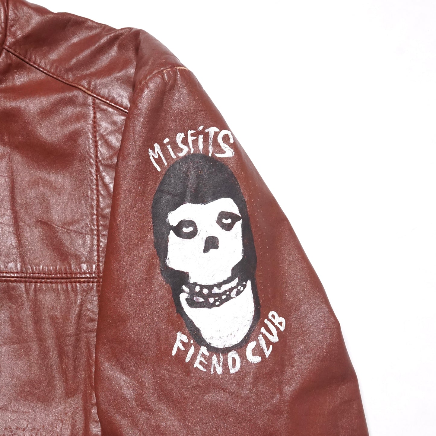 1980s Leather Jacket "Punk" Size: M