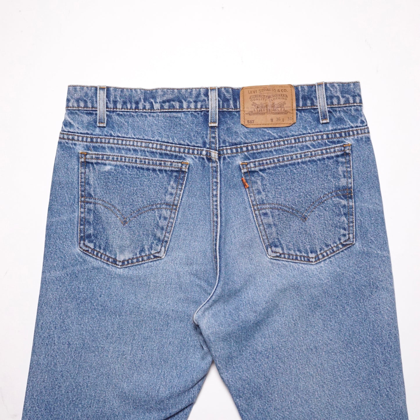 1990s Levi 517 Orange Tab "Distressed" Size: 35W/29L