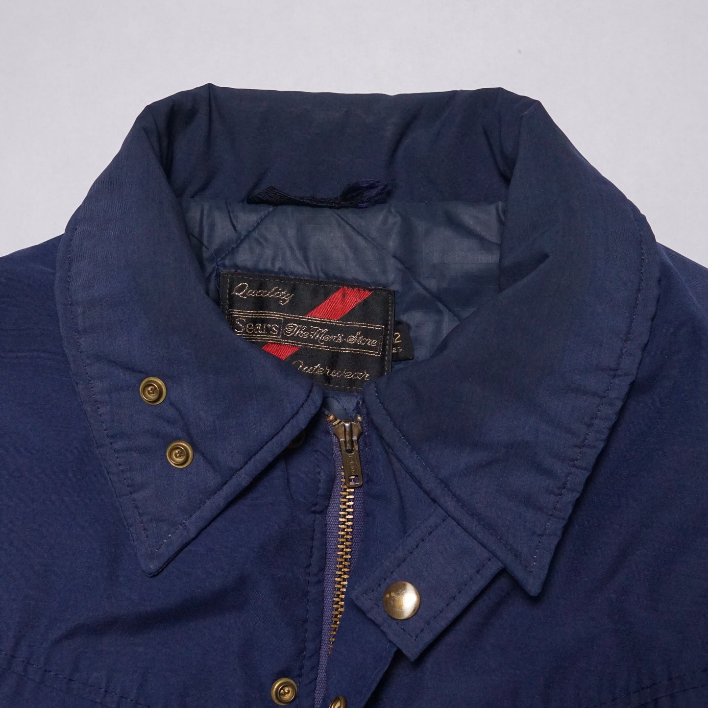 1960s Sears Puffer Jacket "Navy" Size: L