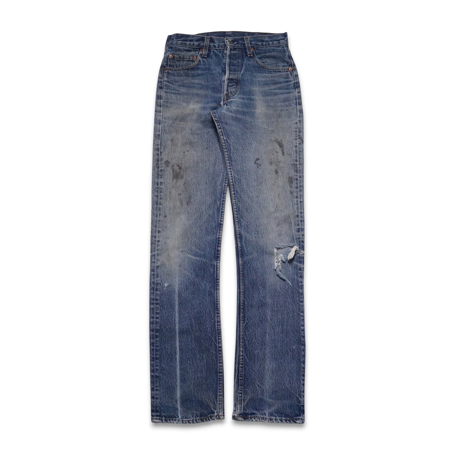 1980s Levi 501 "Oil Stains" Size: 28W/34L