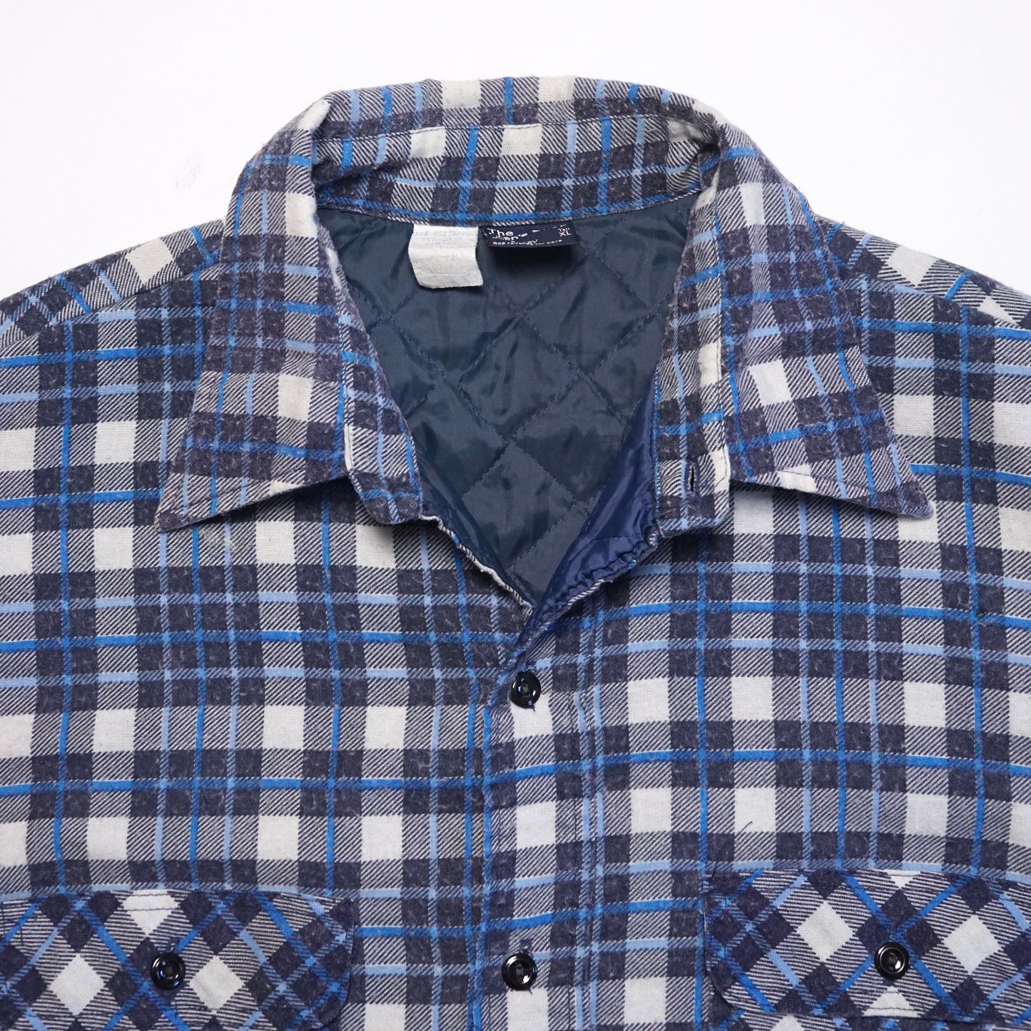 1970s JCPenney Cotton Flannel "Blue" Size: L/XL