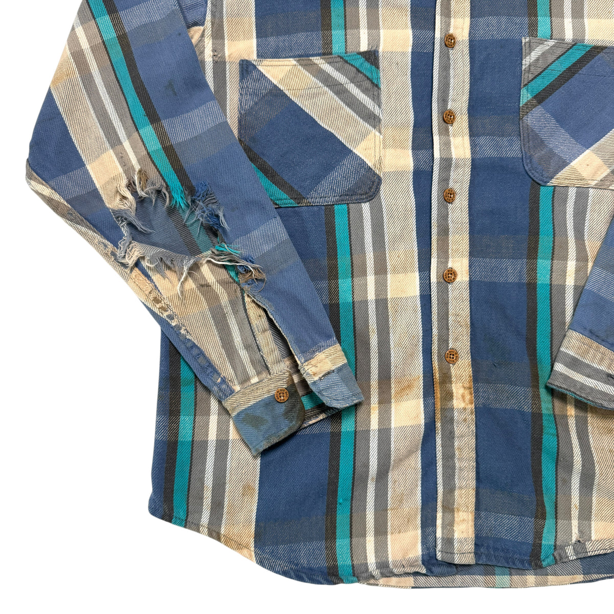 1990s Big Mac Cotton Flannel "Distressed" Size: XL