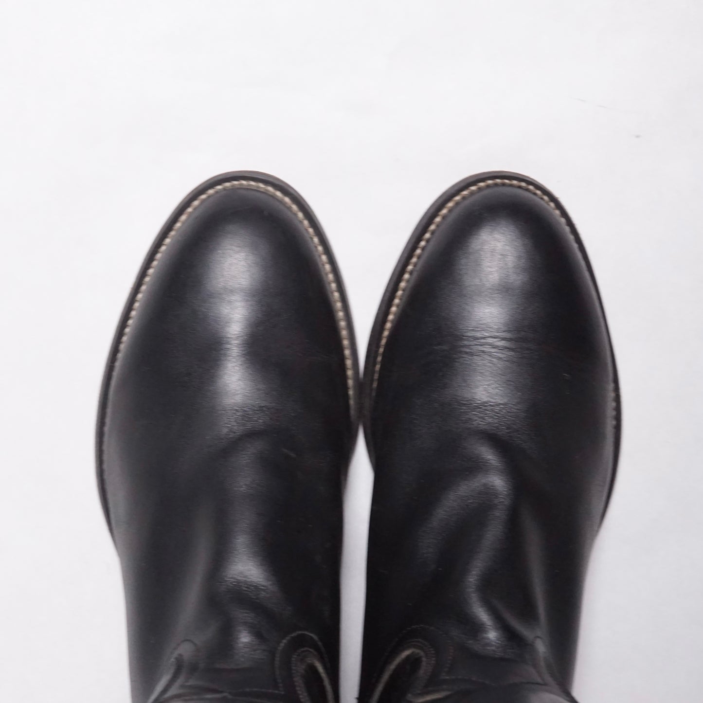 1990s Justin Cowboy Boot "Black" Size: 9M