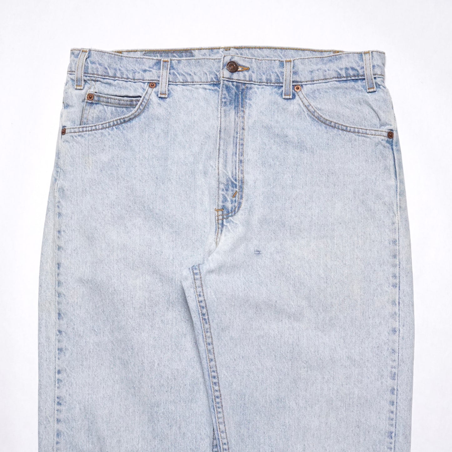 1990s Levi 505 Orange Tab "Light Wash" Size: 35W/32L