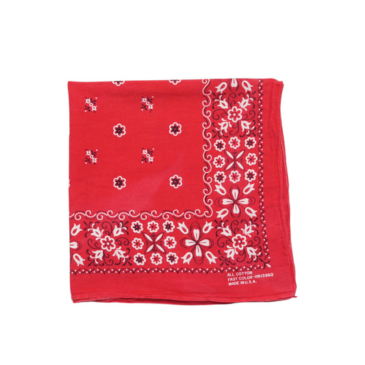 1970s Bandana Handkerchief “Red” Size: OS