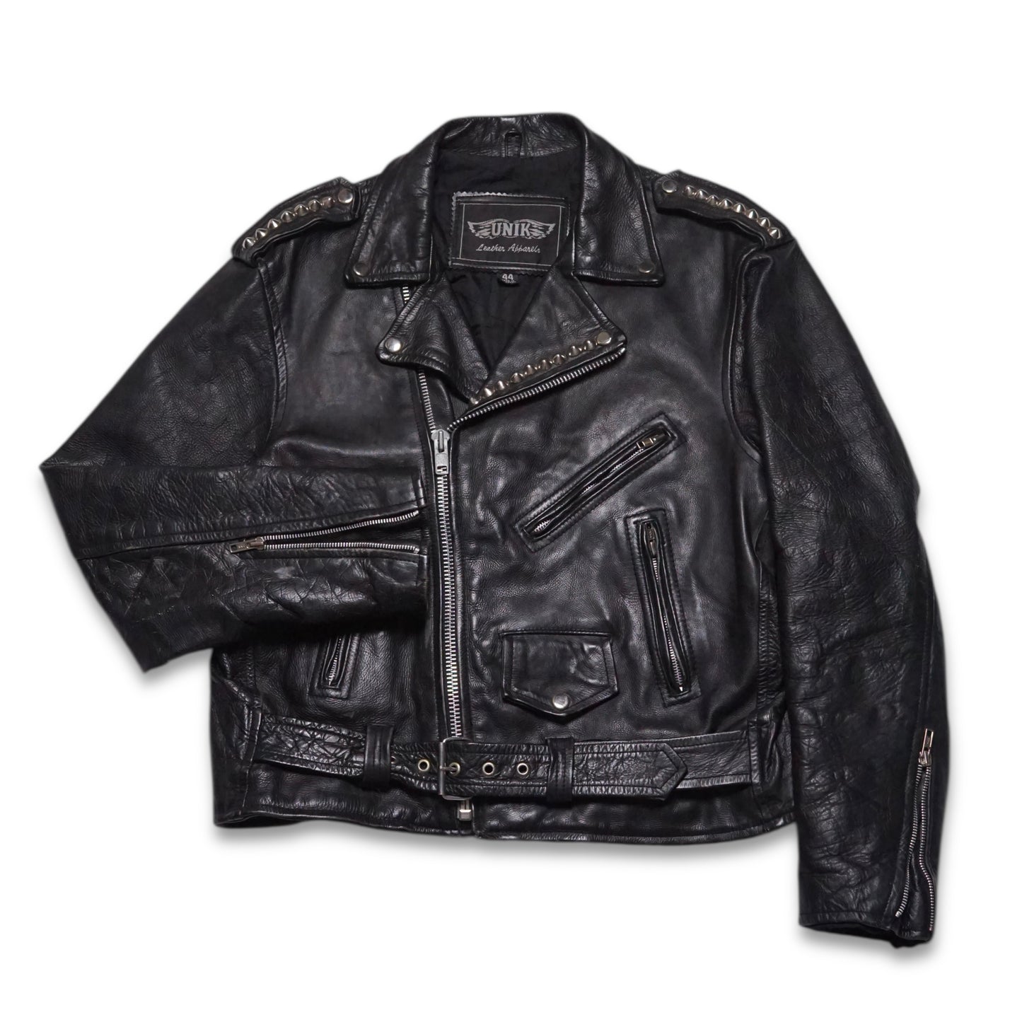 2000s Motorcycle Jacket "Studded" Size: M