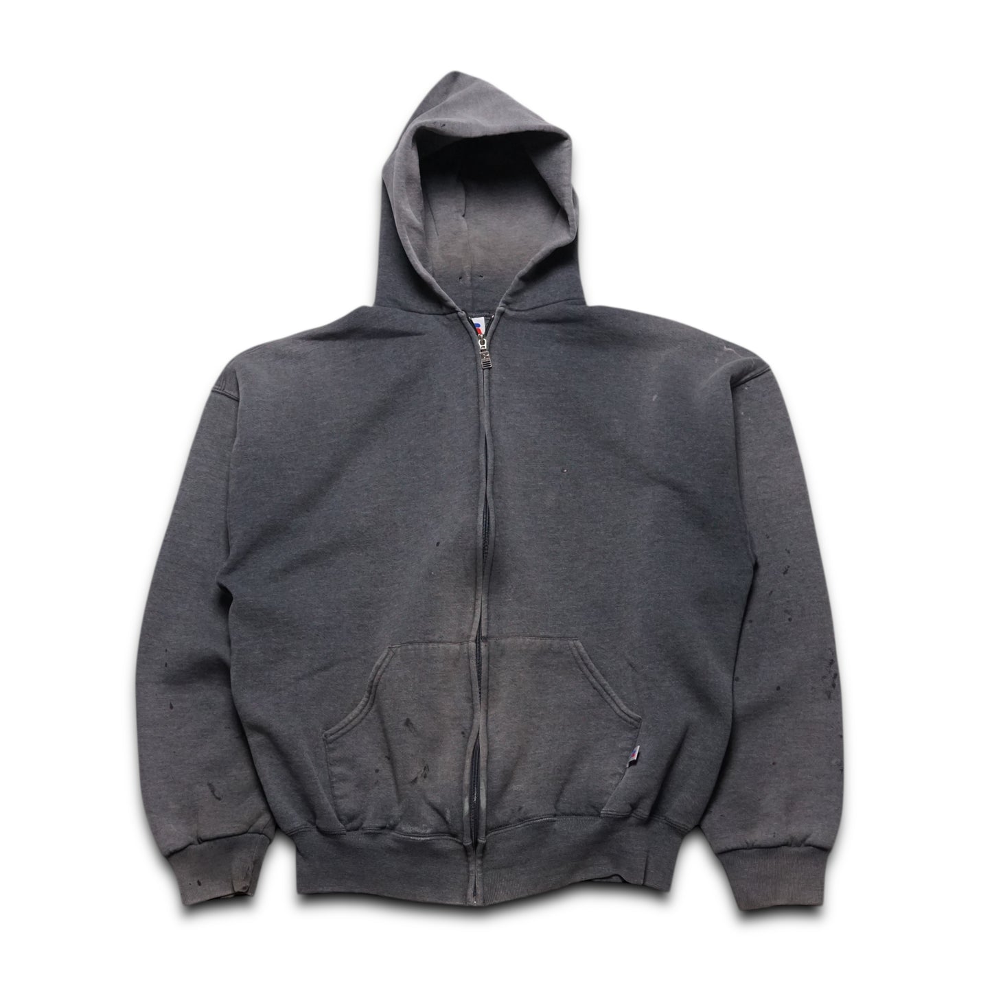 2000s Russell Athletic Zip Up "Grey" Size: L/XL
