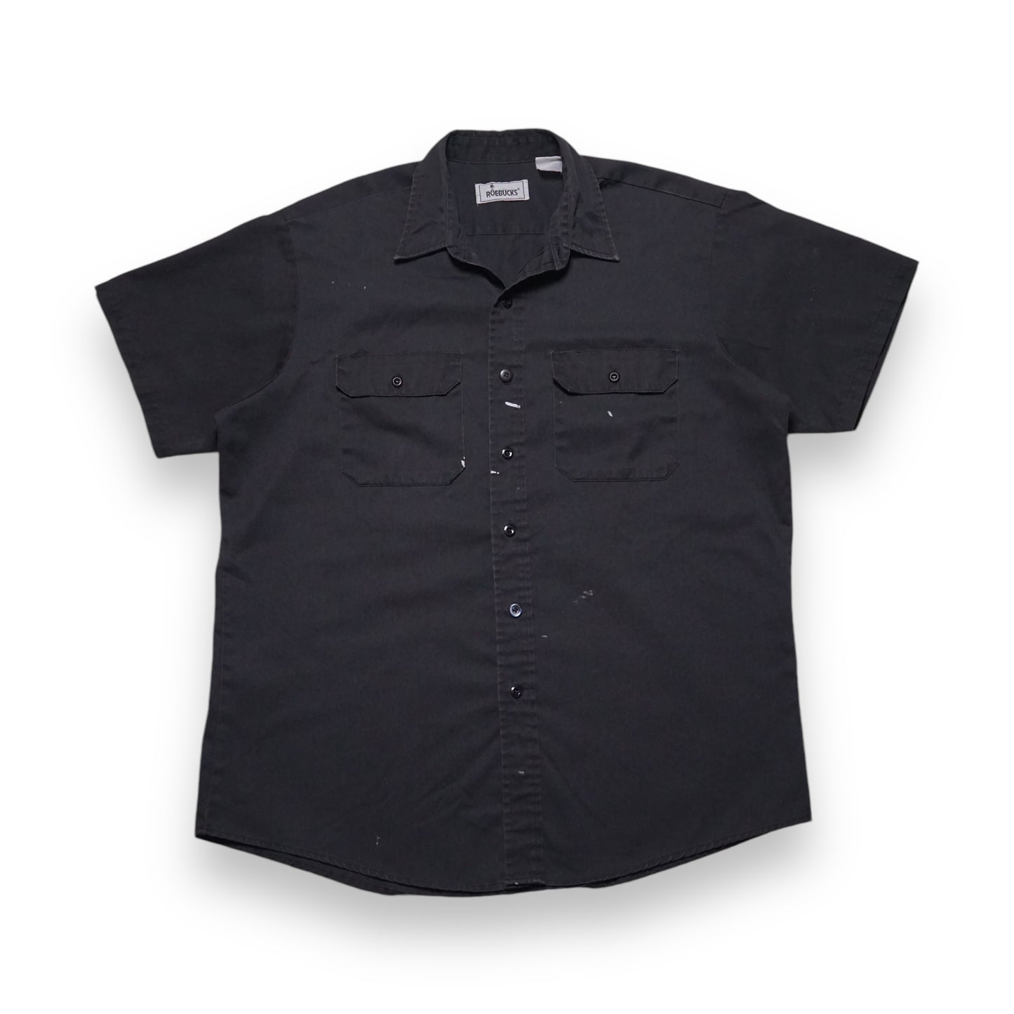 1990s Roebucks Work Shirt "Black" Size: XL