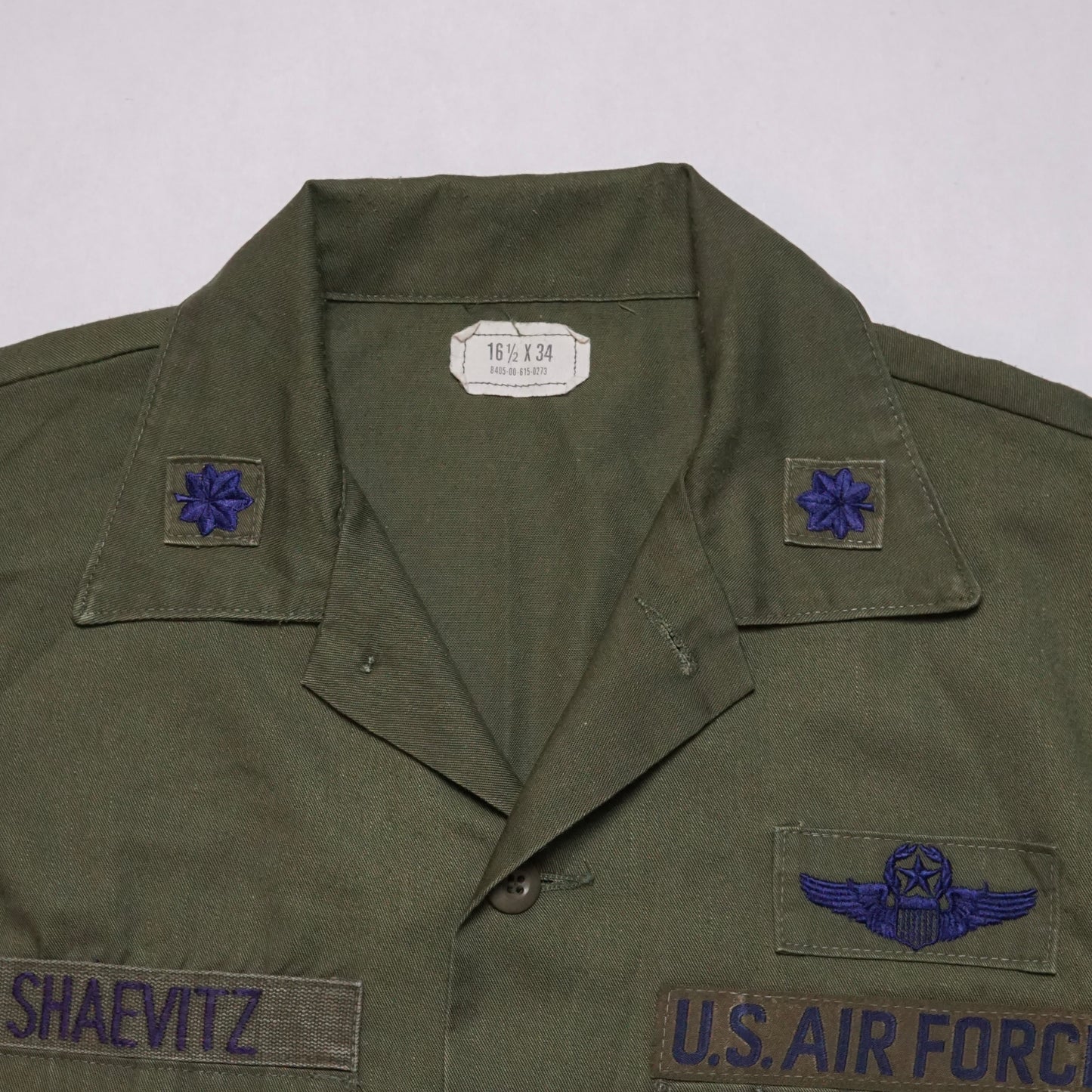 1980s Military OG-507 Fatigue Over Shirt Size: L