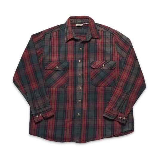 1990s Five Brothers Cotton Flannel Size: L