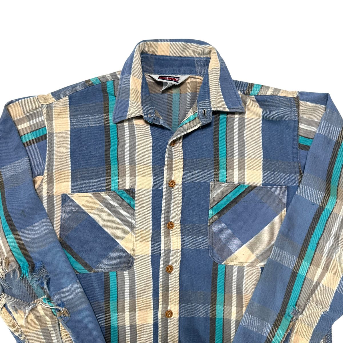 1990s Big Mac Cotton Flannel "Distressed" Size: XL