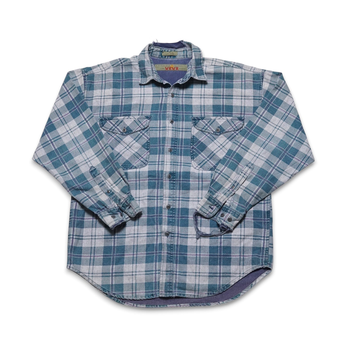 1980s Denim Flannel "Distressed" Size: XL