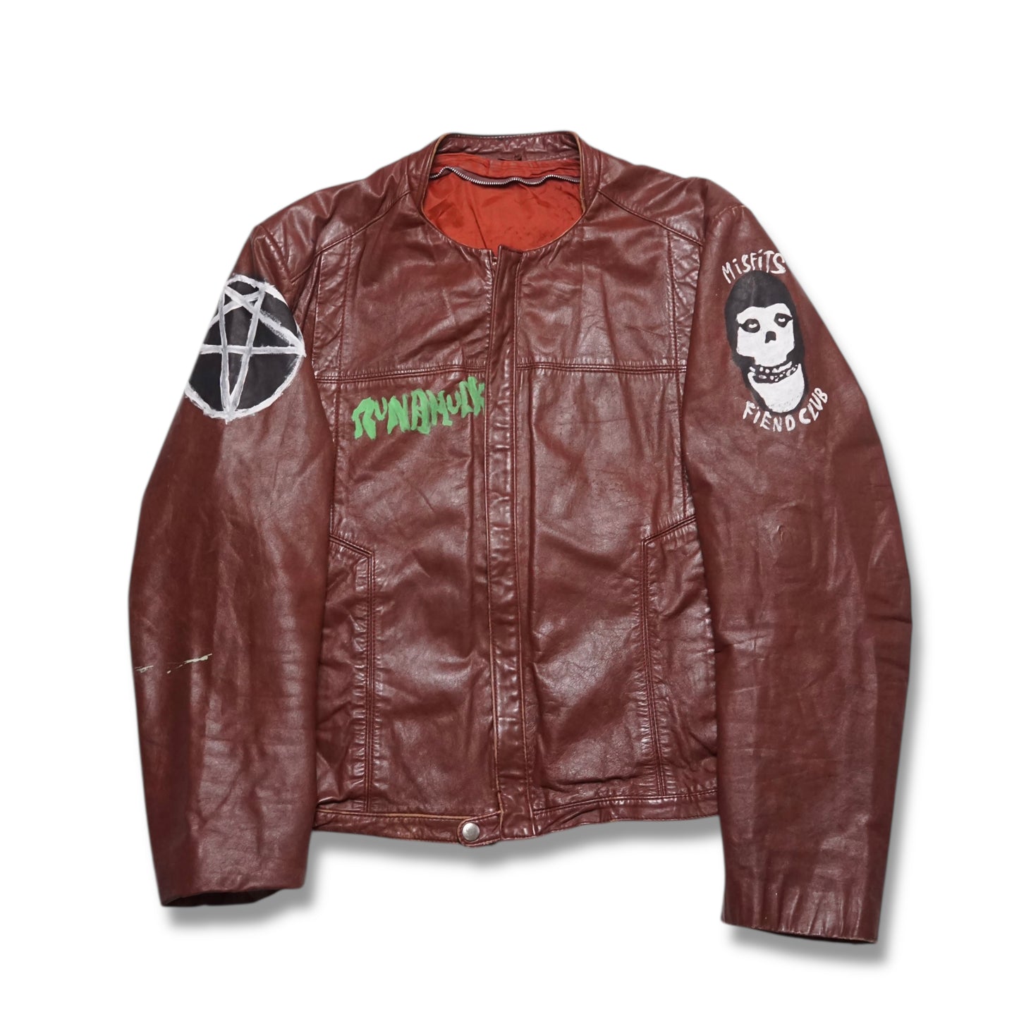 1980s Leather Jacket "Punk" Size: M