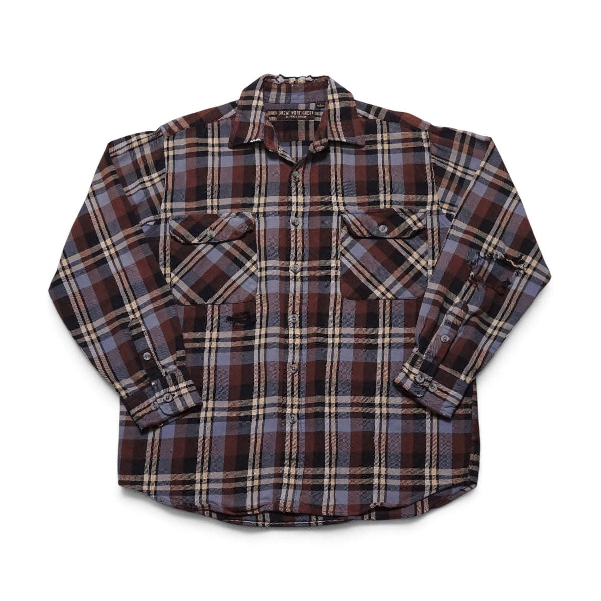 2000s Cotton Flannel "Distressed" Size: L