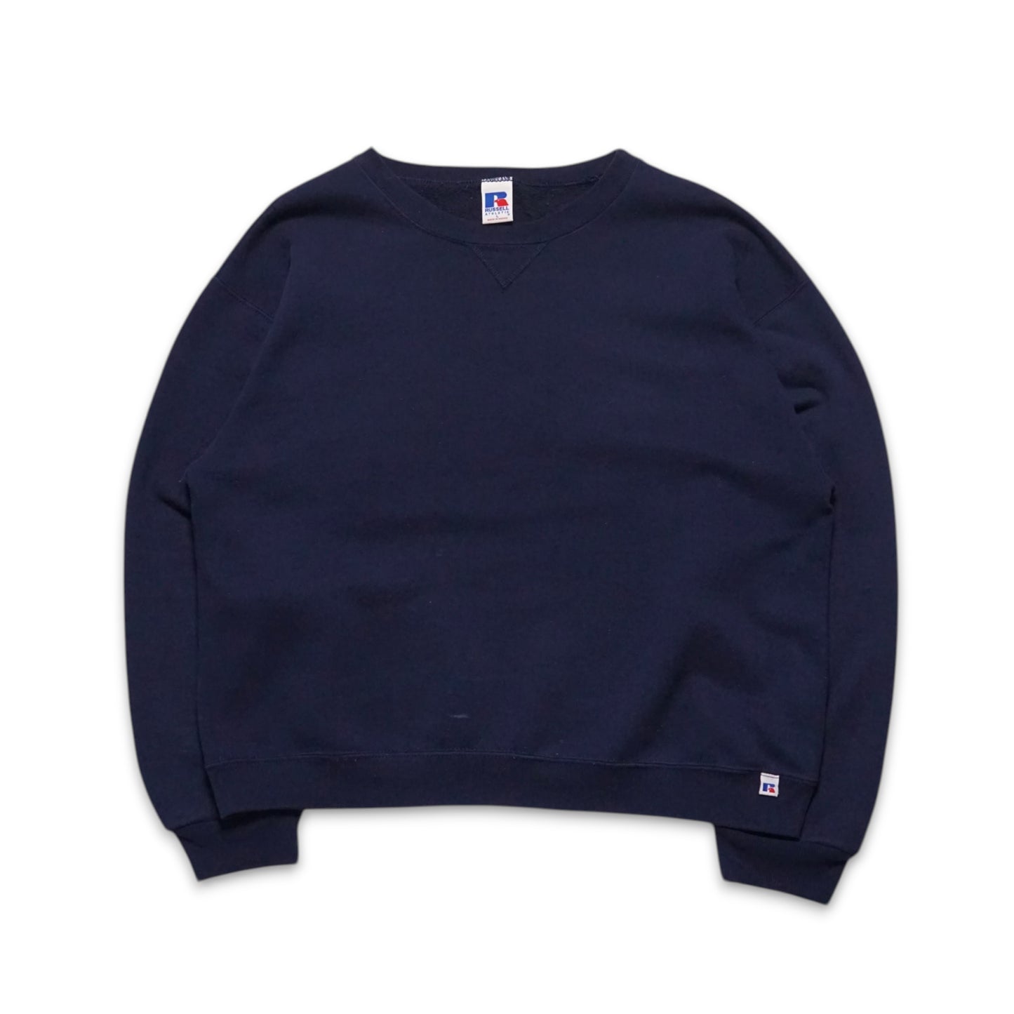 1990s Russell Athletic Sweatshirt "Navy" Size: L/XL