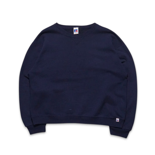 1990s Russell Athletic Sweatshirt "Navy" Size: L/XL