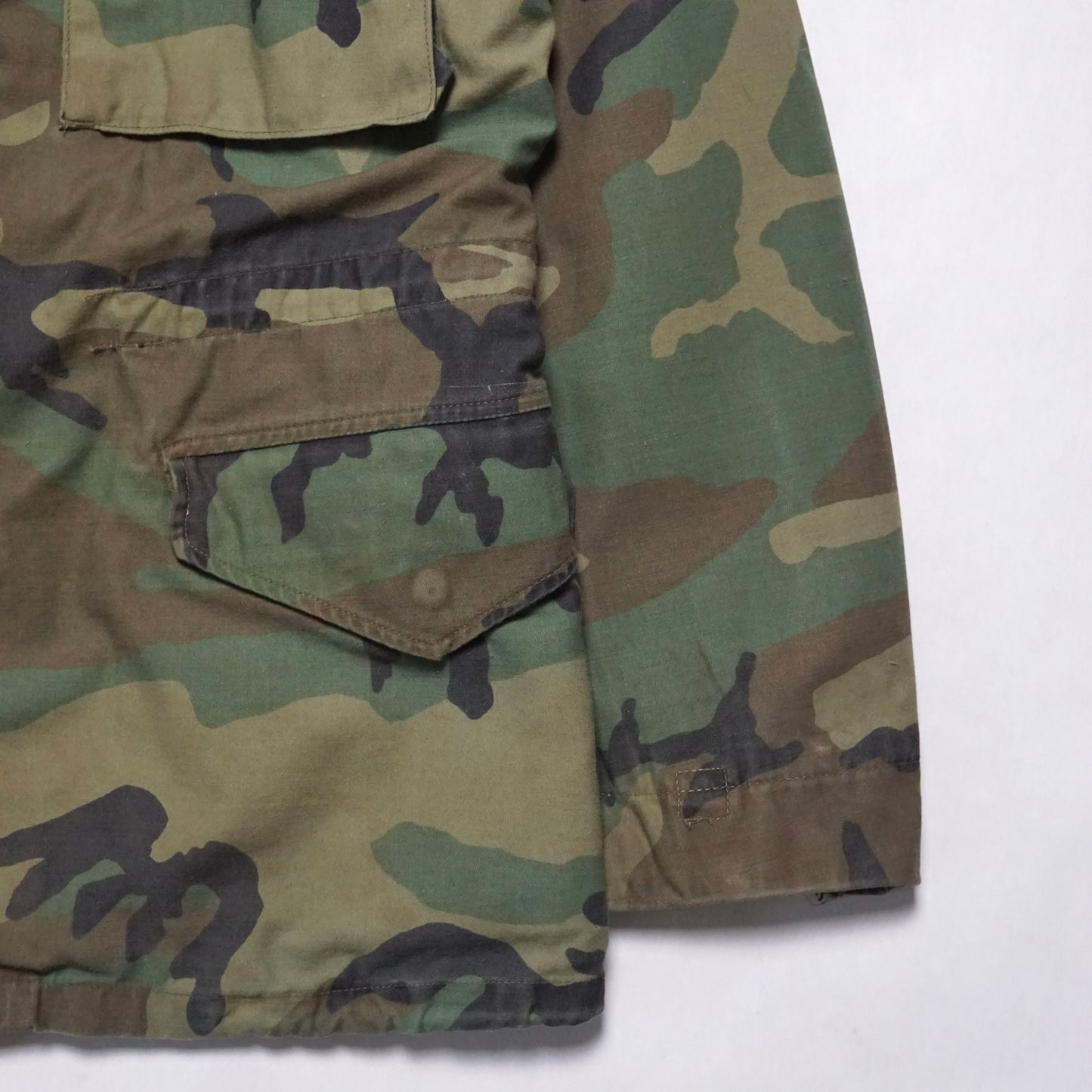 1980s Military M-65 Field Jacket "Camo" Size: S/M