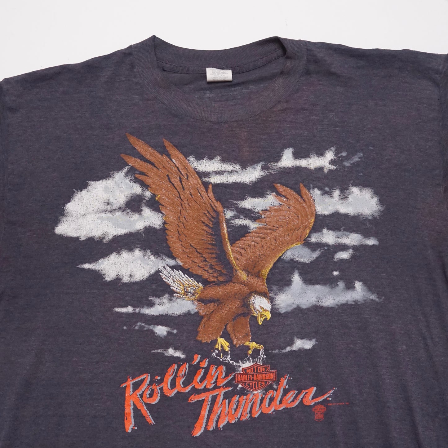 1980s Harley Davidson "Rollin Thunder" Size: M/L