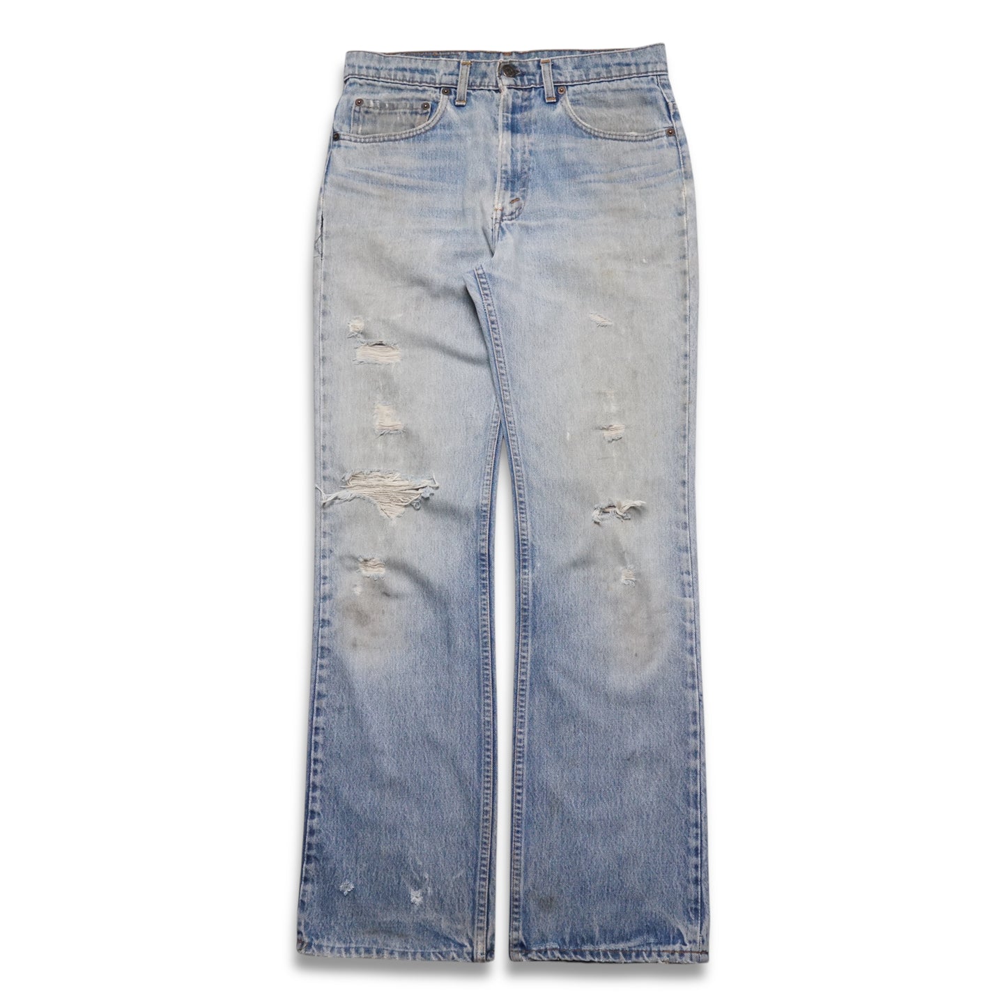 1980s Levi 517 "Thrashed" Size: 31W/33L