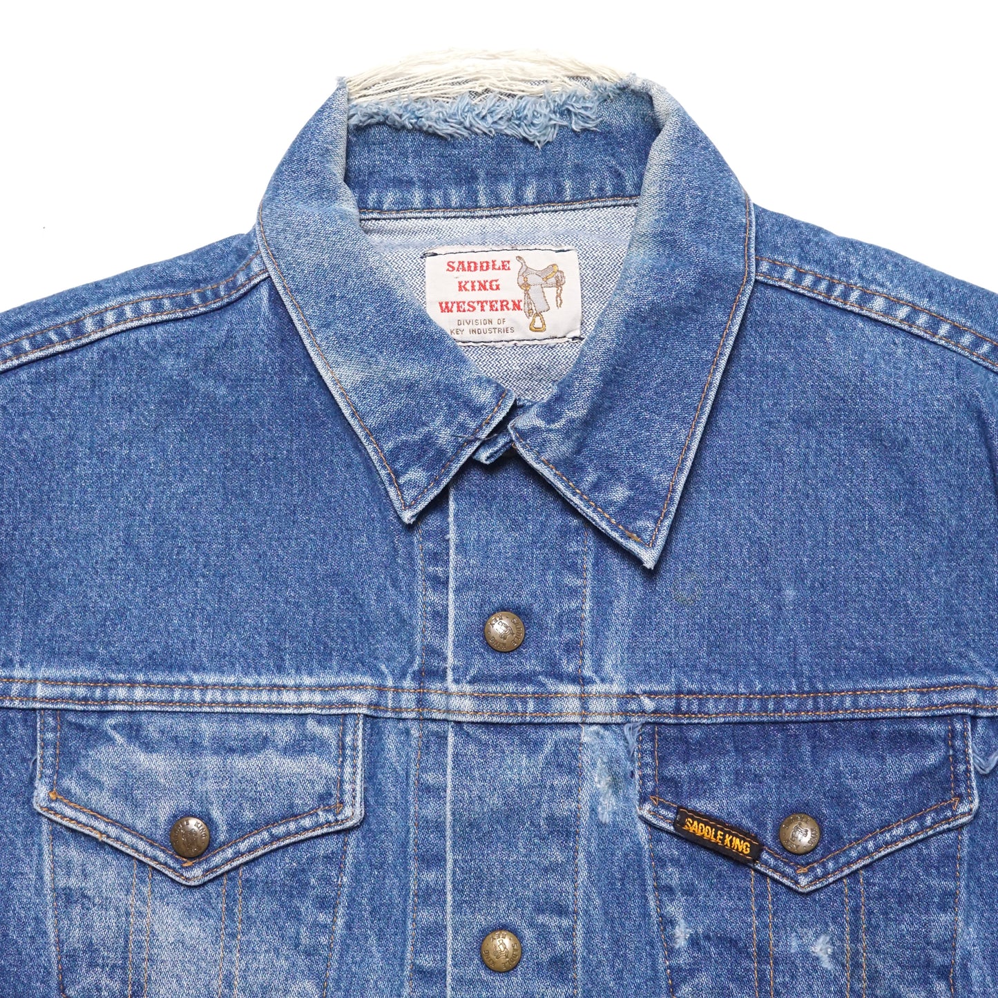 1970s Saddle King Denim Cut Off Size: L