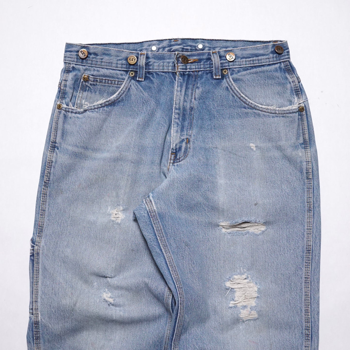 1990s Key Carpenter Denim "Light Wash" Size: 31W/32L