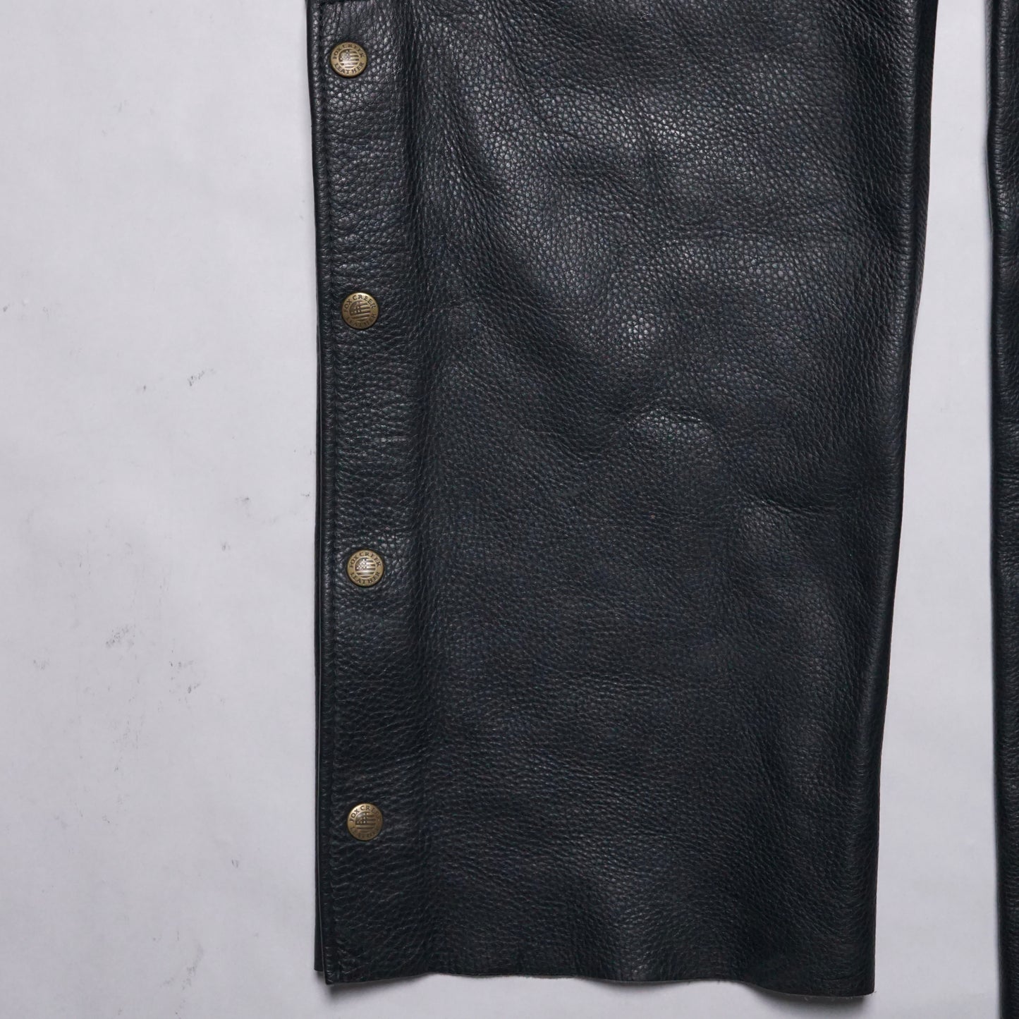2000s Motorcycle Leather Pant "Black" Size: 36W/34L