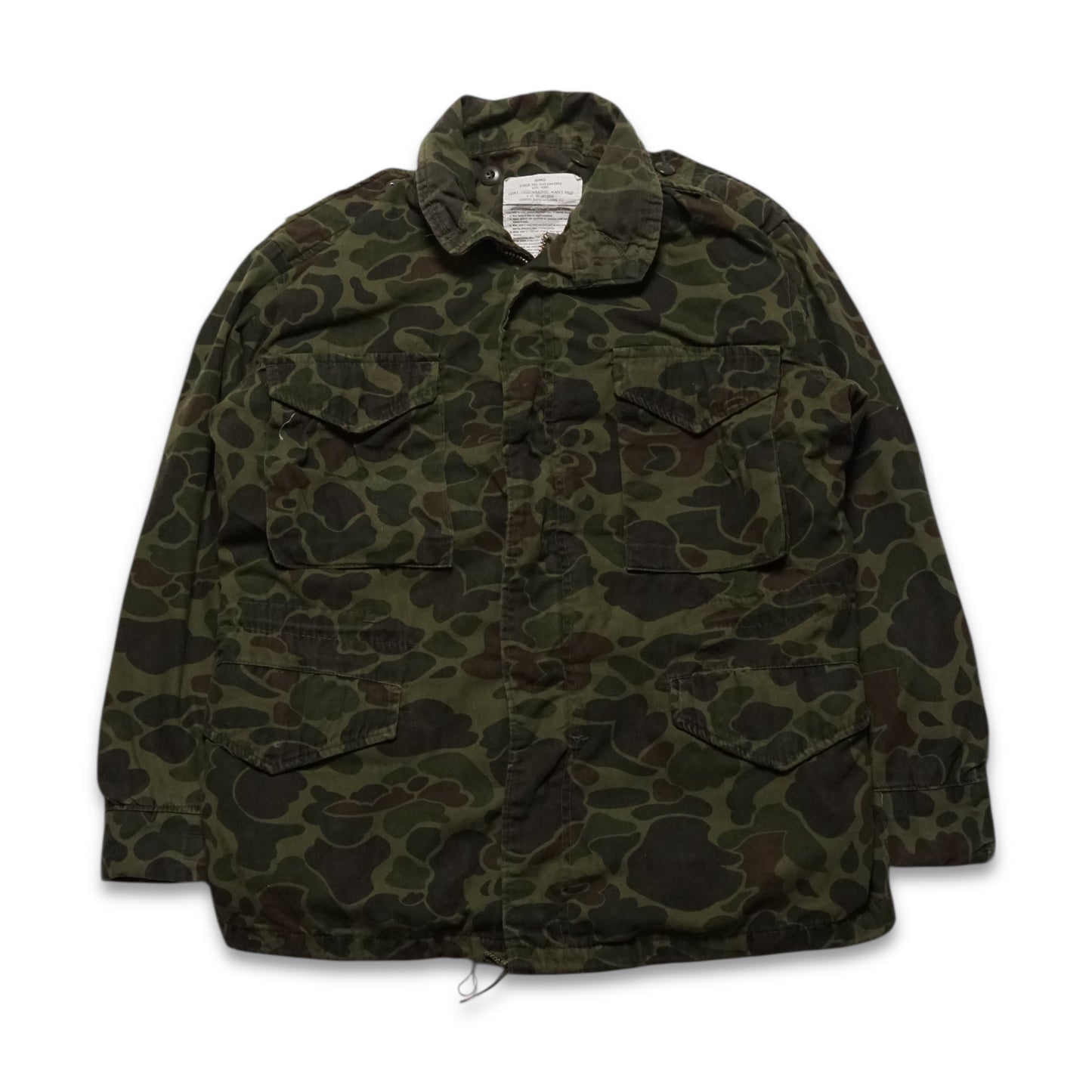 1980s Military M-65 Field Jacket "Camo" Size: M