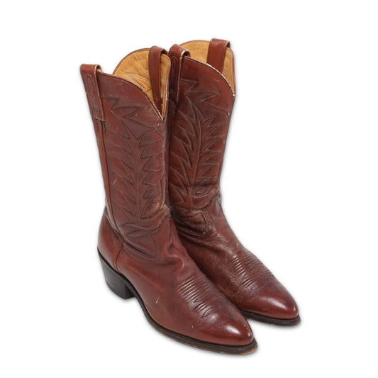 1990s Cowboy Boot "Brown" Size: 9.5M