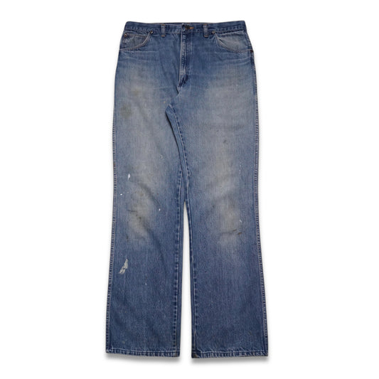 1980s Wrangler Boot Cut "Oil Stains" Size: 34W/33L
