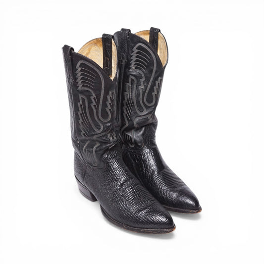 1990s Cowboy Boot "Black" Size: 9.5M