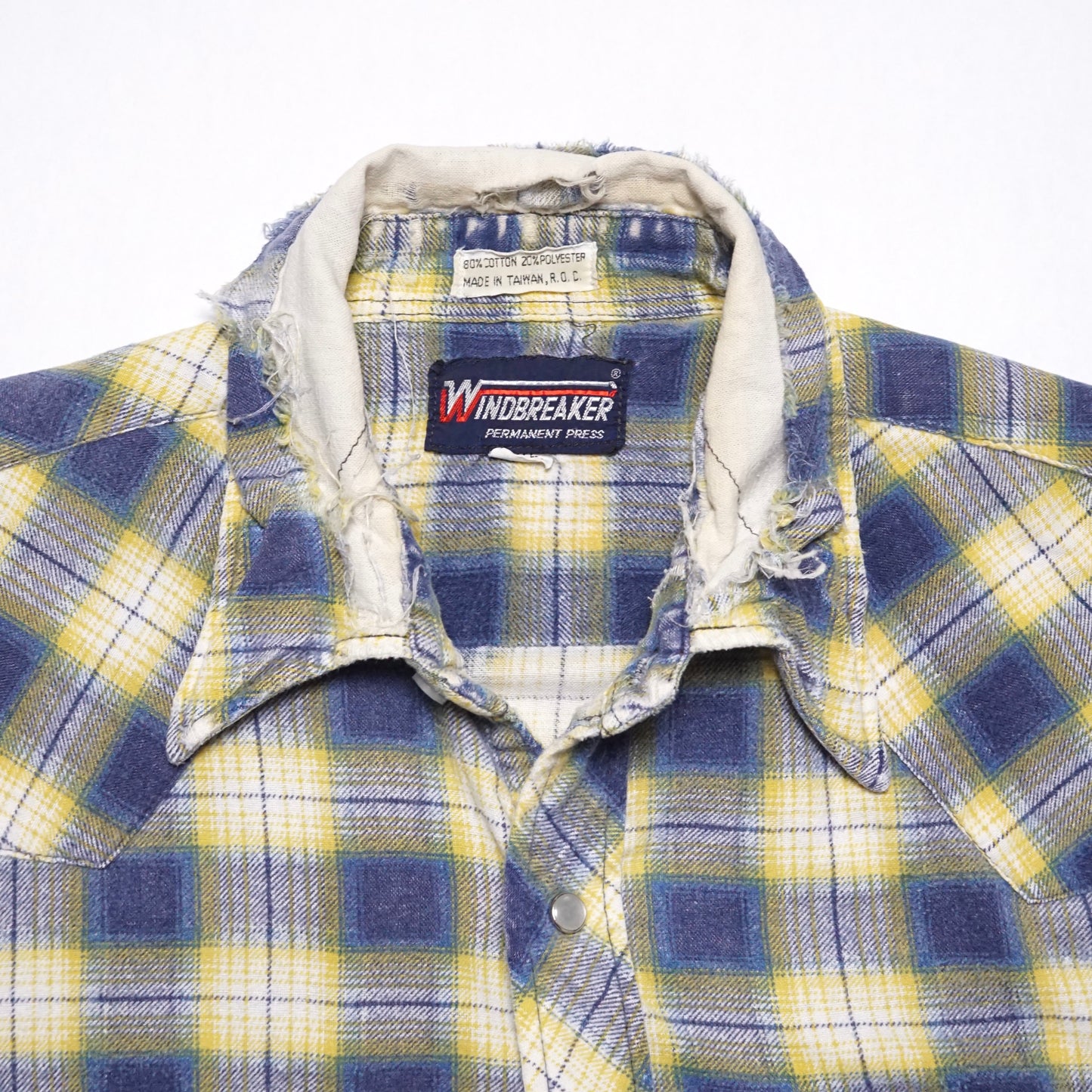 1980s Cotton Flannel "Distressed" Size: XL