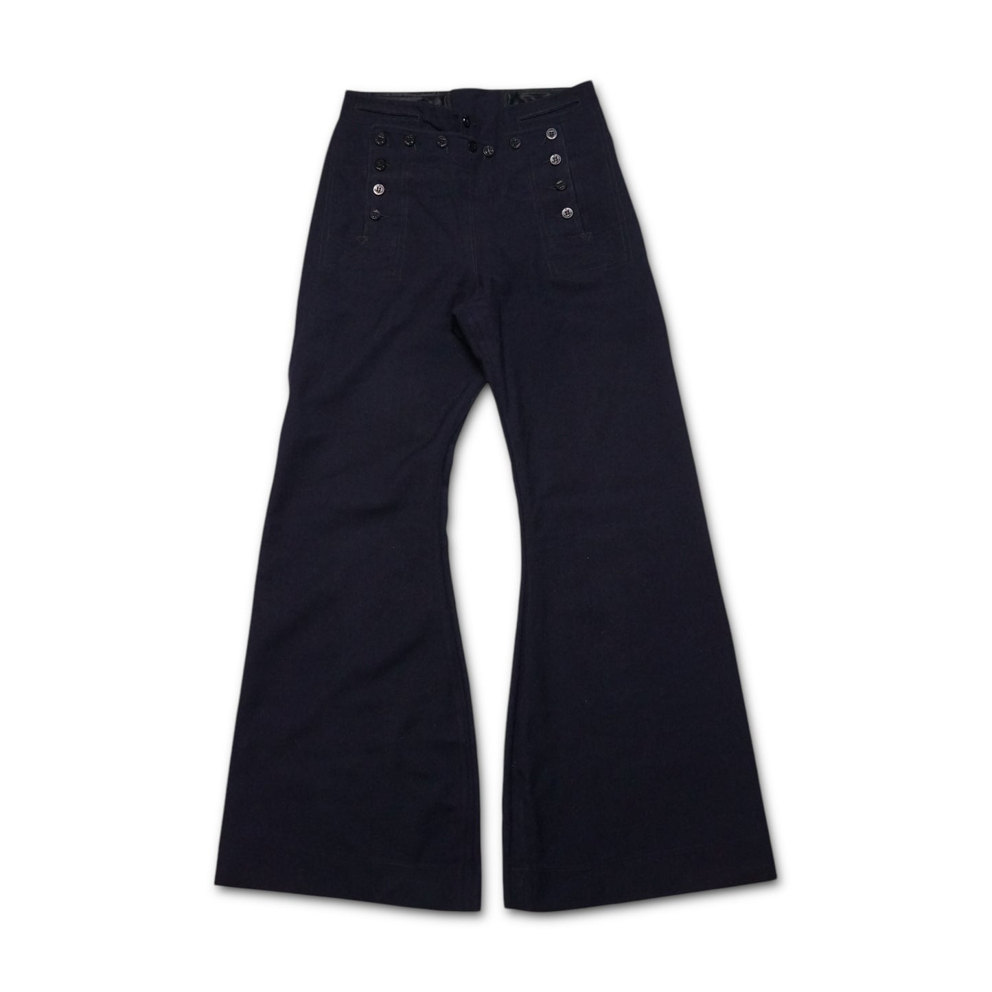 1940s Military Sailor Wool Pant Size: 29W/31L