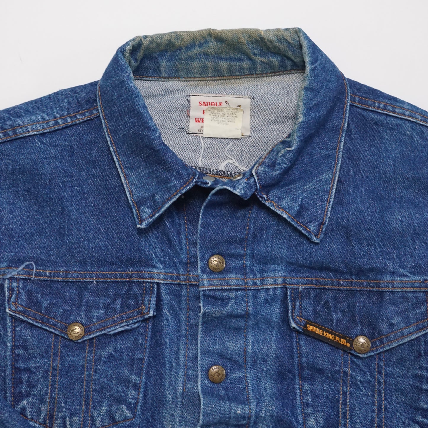 1970s Saddle King Denim Jacket Size: L/XL