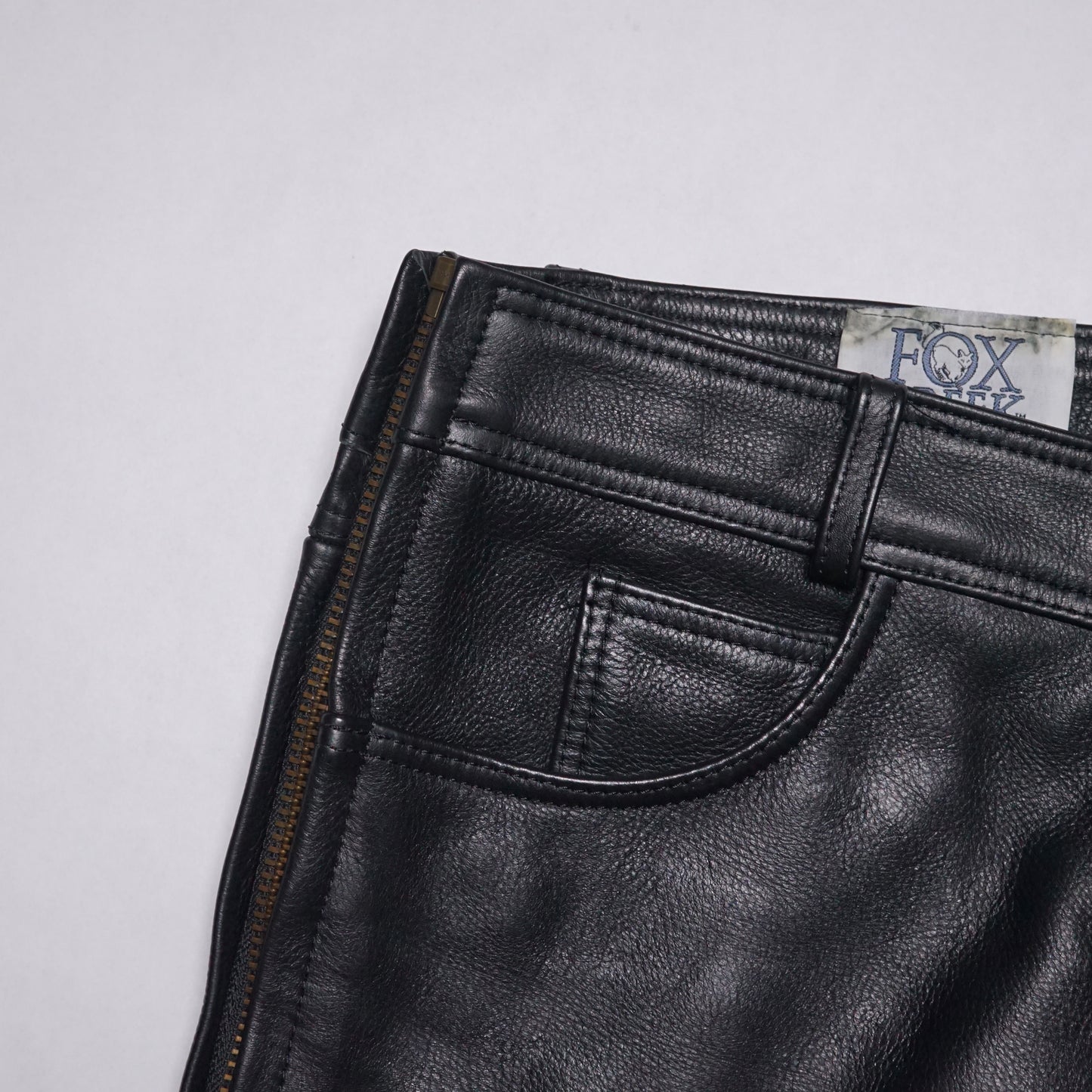 2000s Motorcycle Leather Pant "Black" Size: 36W/34L