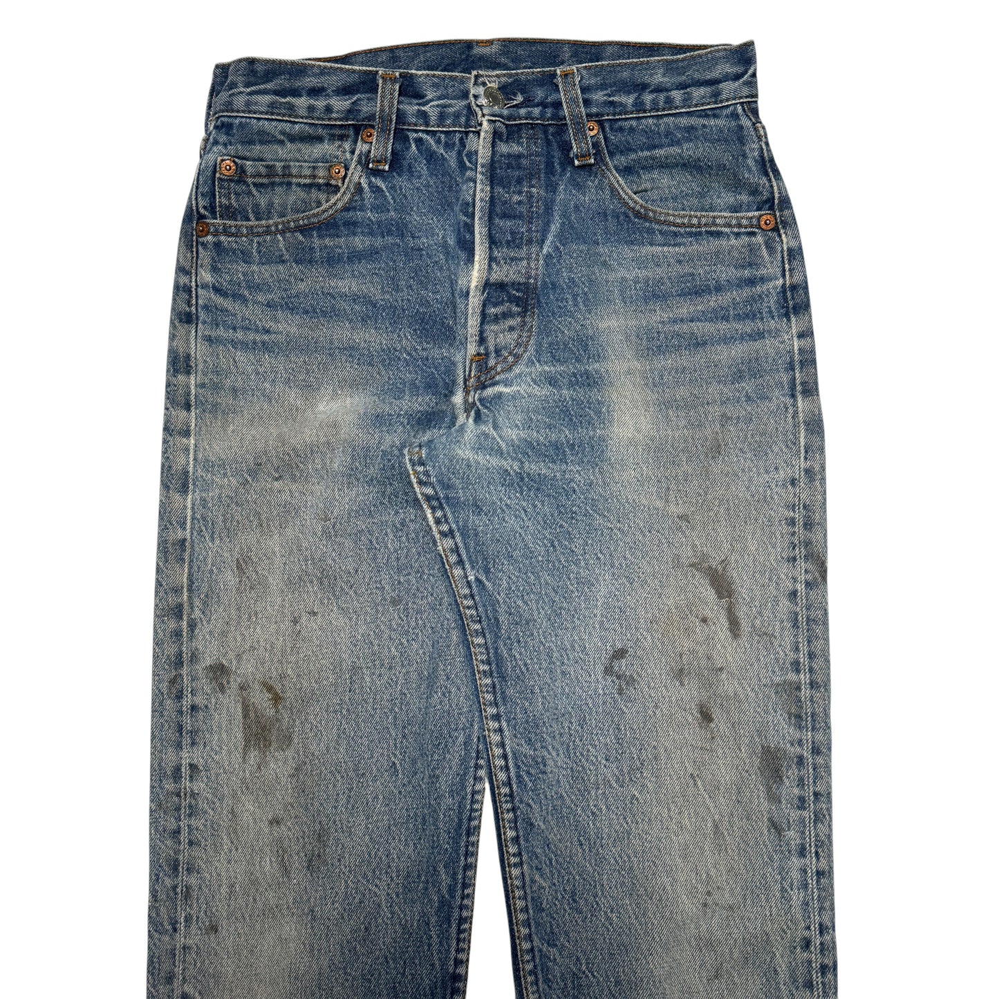 1980s Levi 501 "Oil Stains" Size: 28W/34L