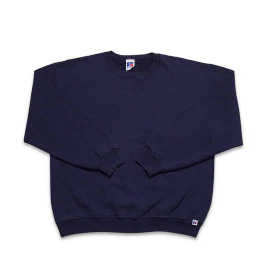 1990s Russell Athletic Sweatshirt "Navy" Size: L