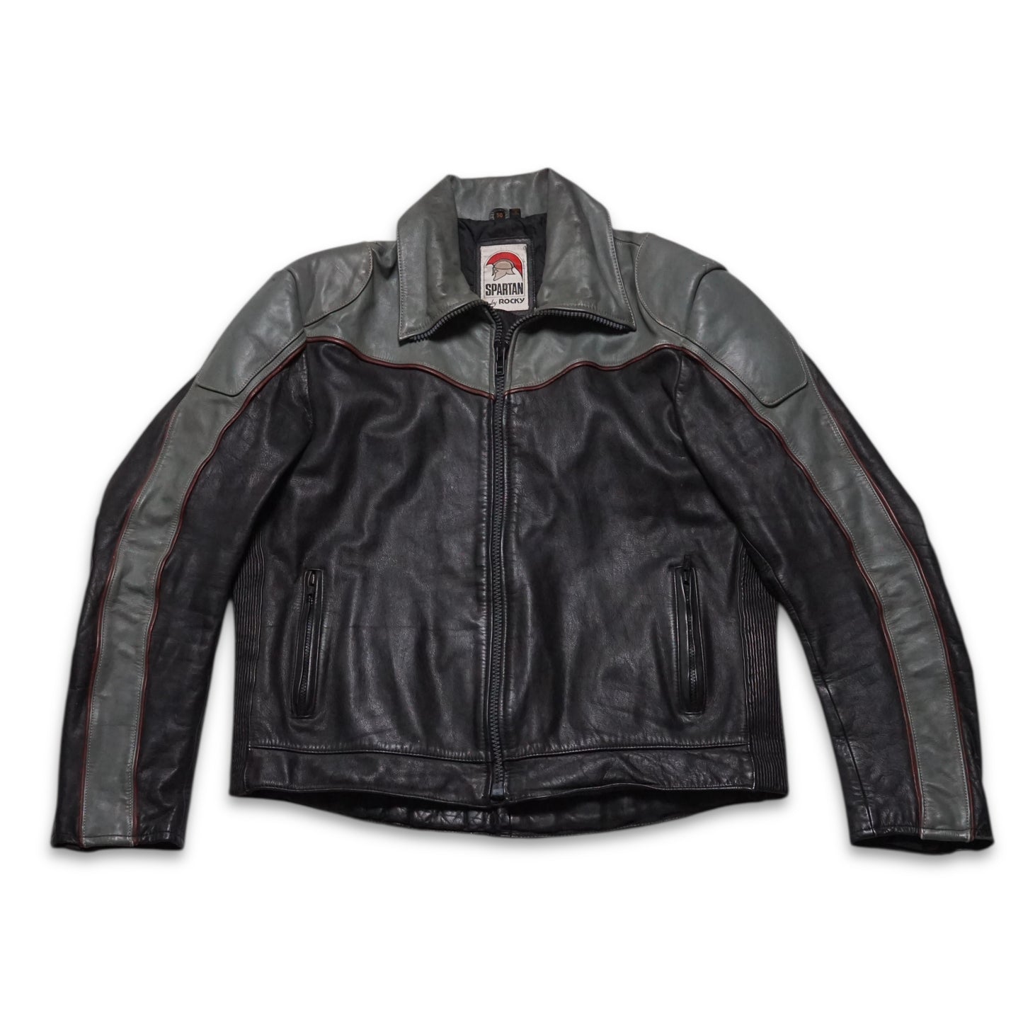 1980s Spartan Racer Leather Jacket Size: L/XL