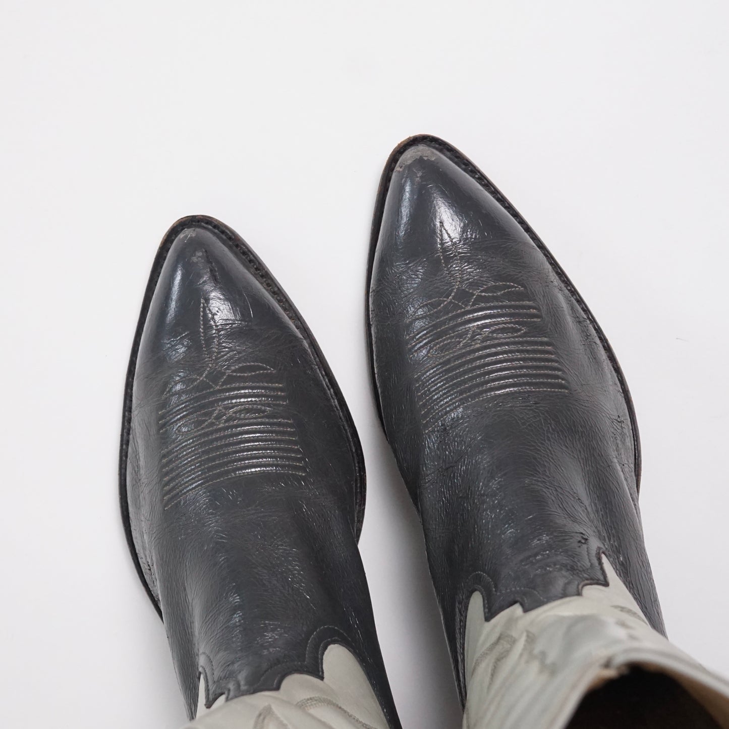 1980s Tony Lama Cowboy Boot "Grey" Size: 10M