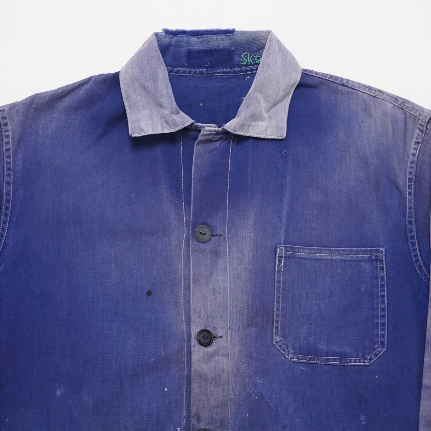 1940s French Chore Jacket "Sunfade" Size: M/L