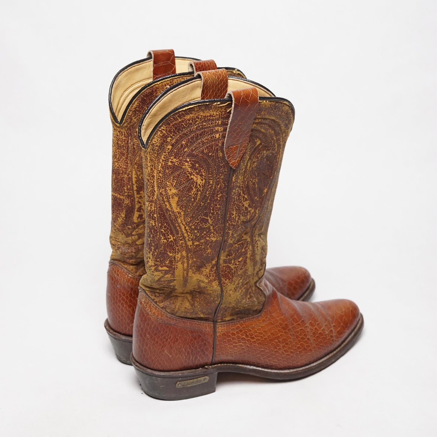 1990s Laredo Cowboy Boot "Snake Skin" Size: 8.5M