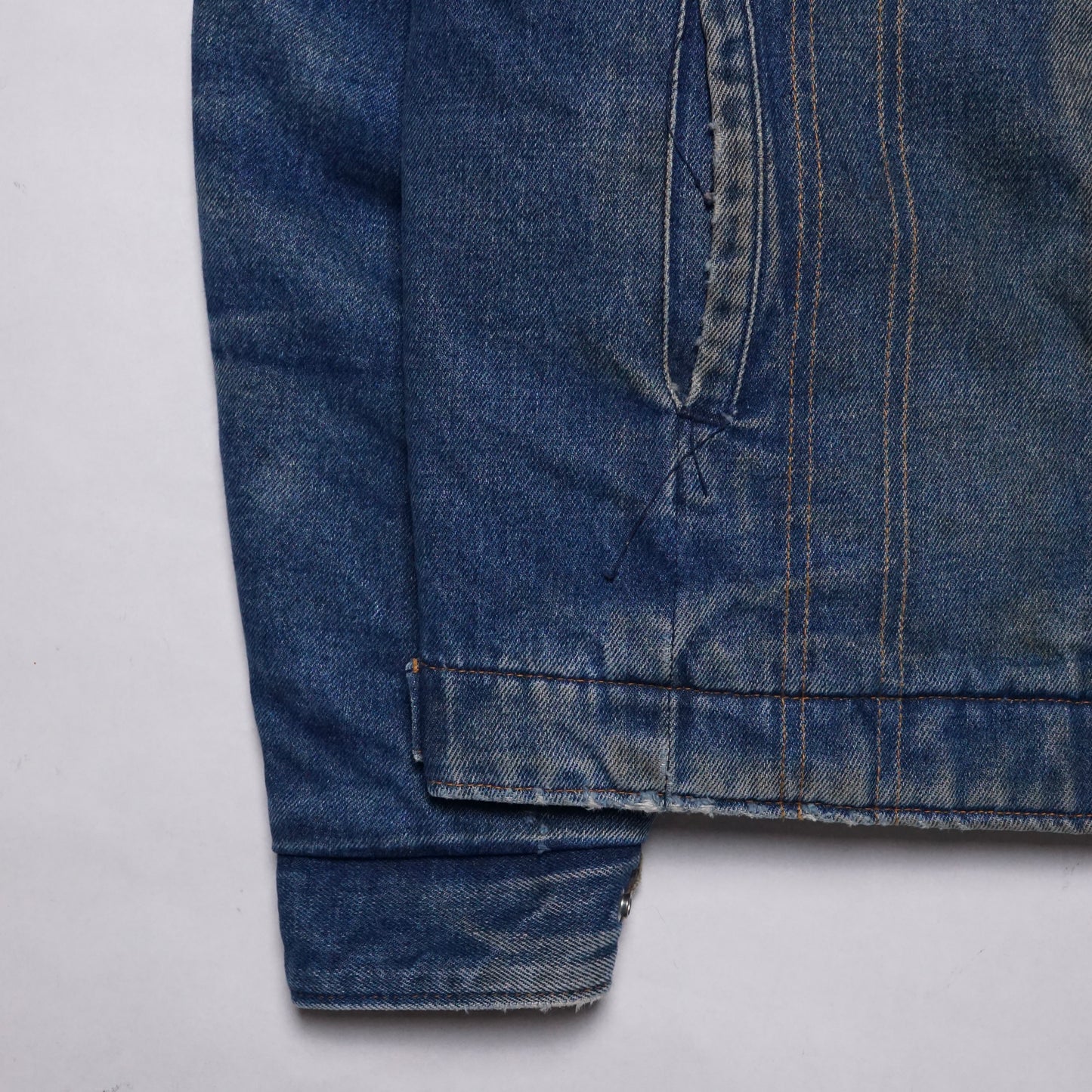 1970s Saddle King Denim Jacket “Distressed” Size: M