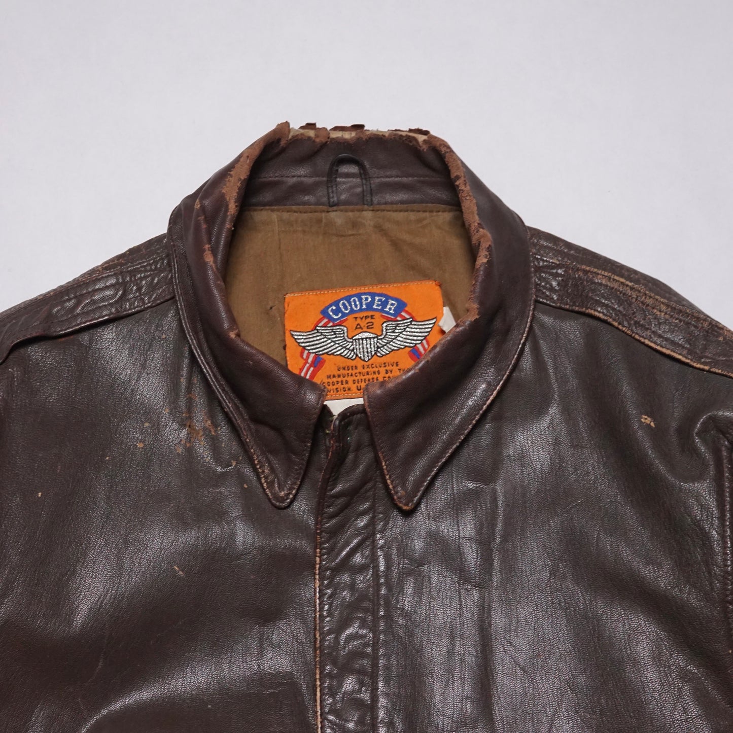 1990s Cooper A-2 Flight Jacket Size: L