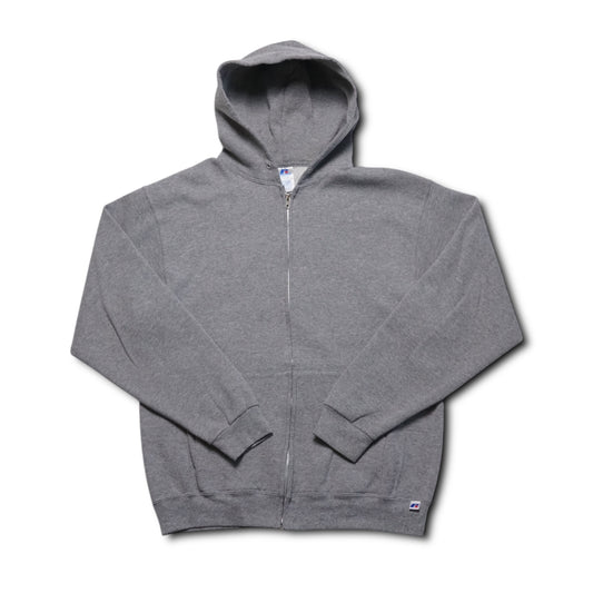 2000s Russell Athletic Zip Up "Grey" Size: L