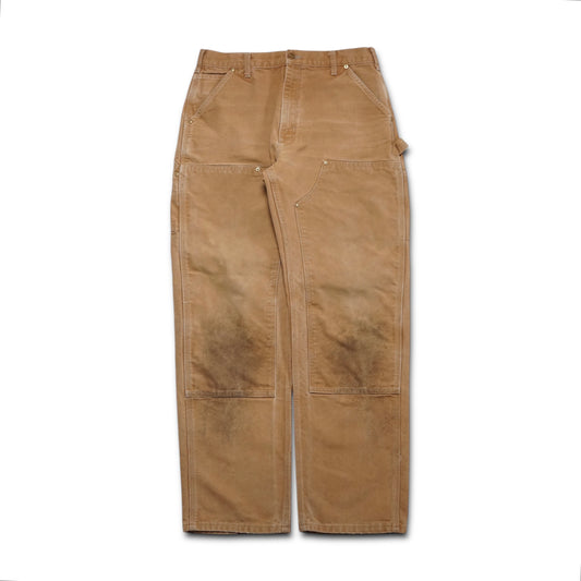 1990s Carhartt Double Knee "Khaki" Size: 32W/31L