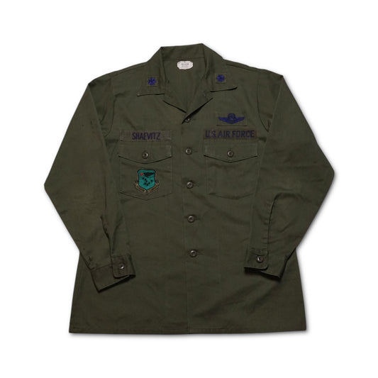 1980s Military OG-507 Fatigue Over Shirt Size: L