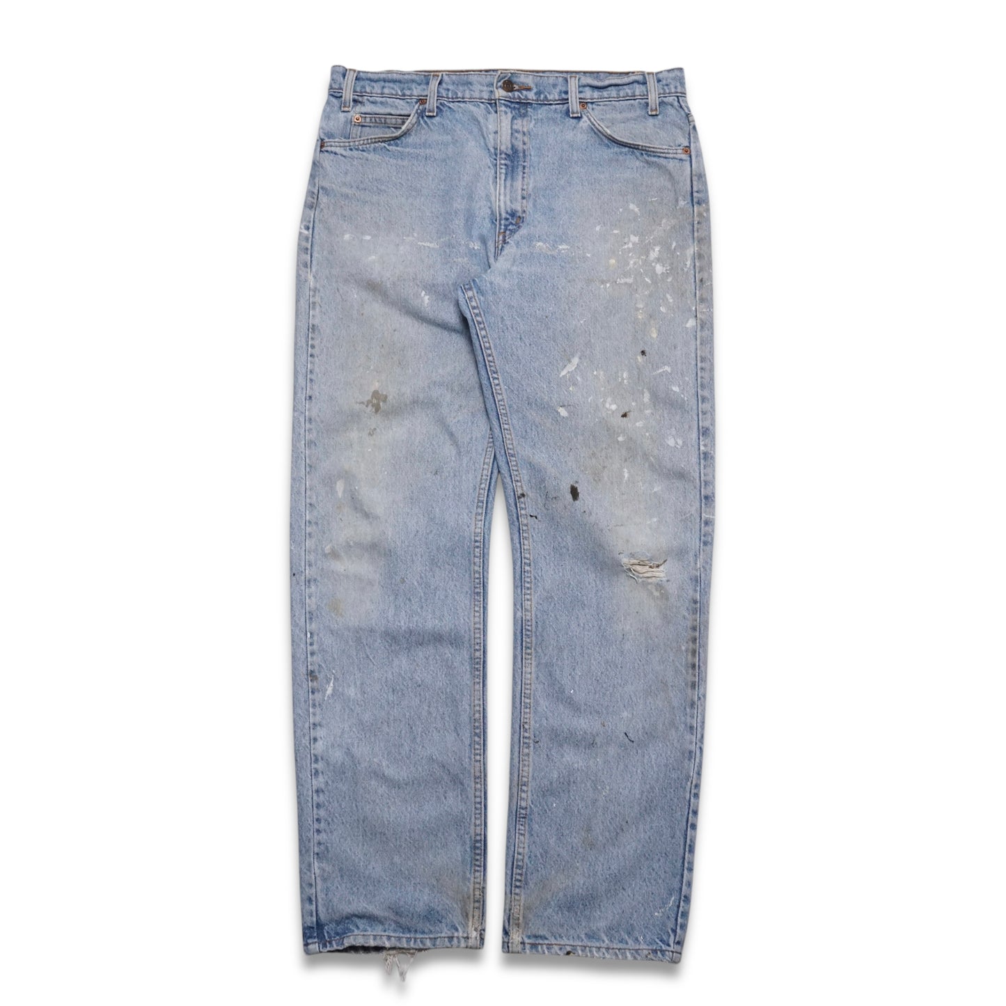 1990s Levi 505 Orange Tab "Paint Splatter" Size: 36W/32L