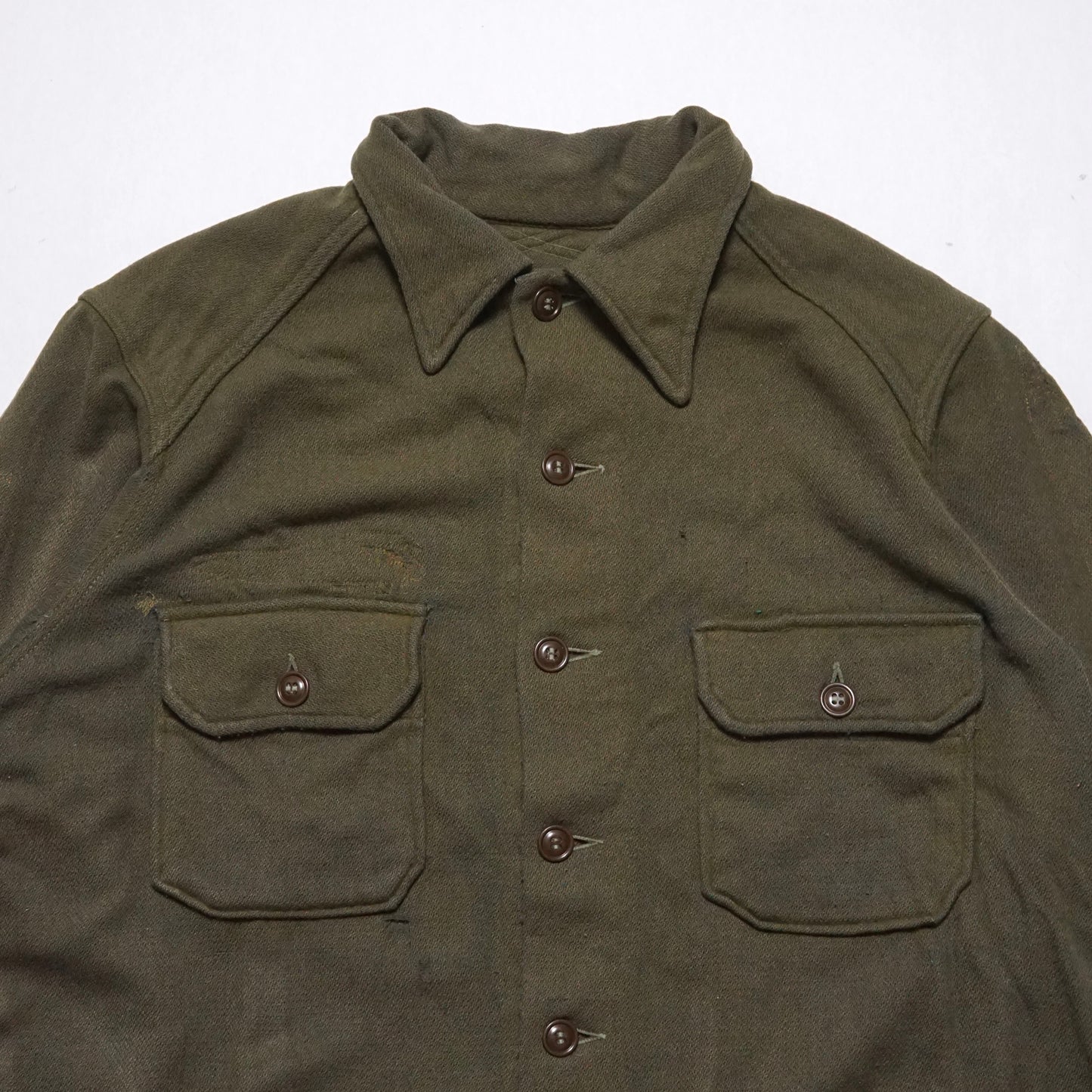 1960s Military Wool Over Shirt Size: XL