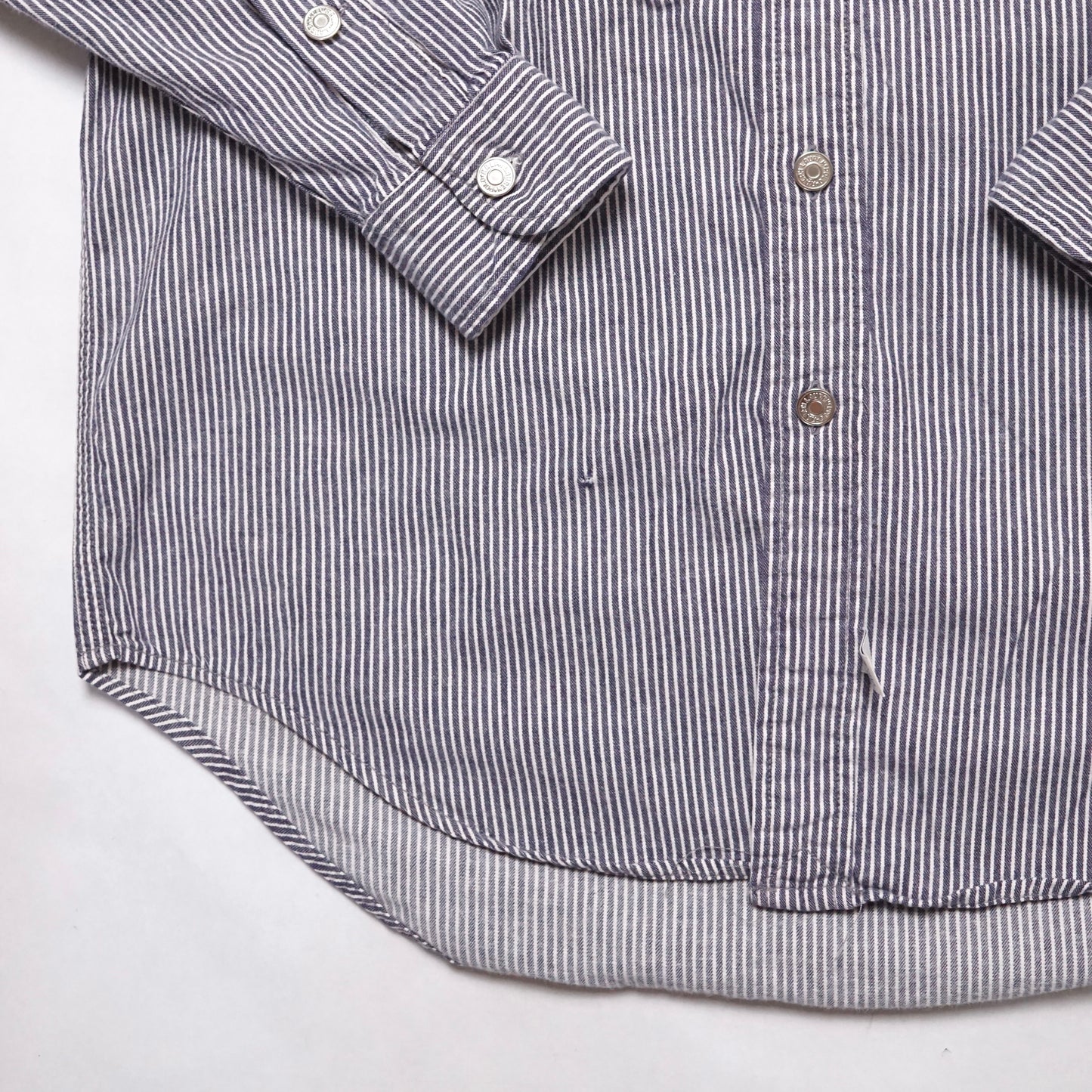 1990s Polo Hickory Stripe Over Shirt Size: M